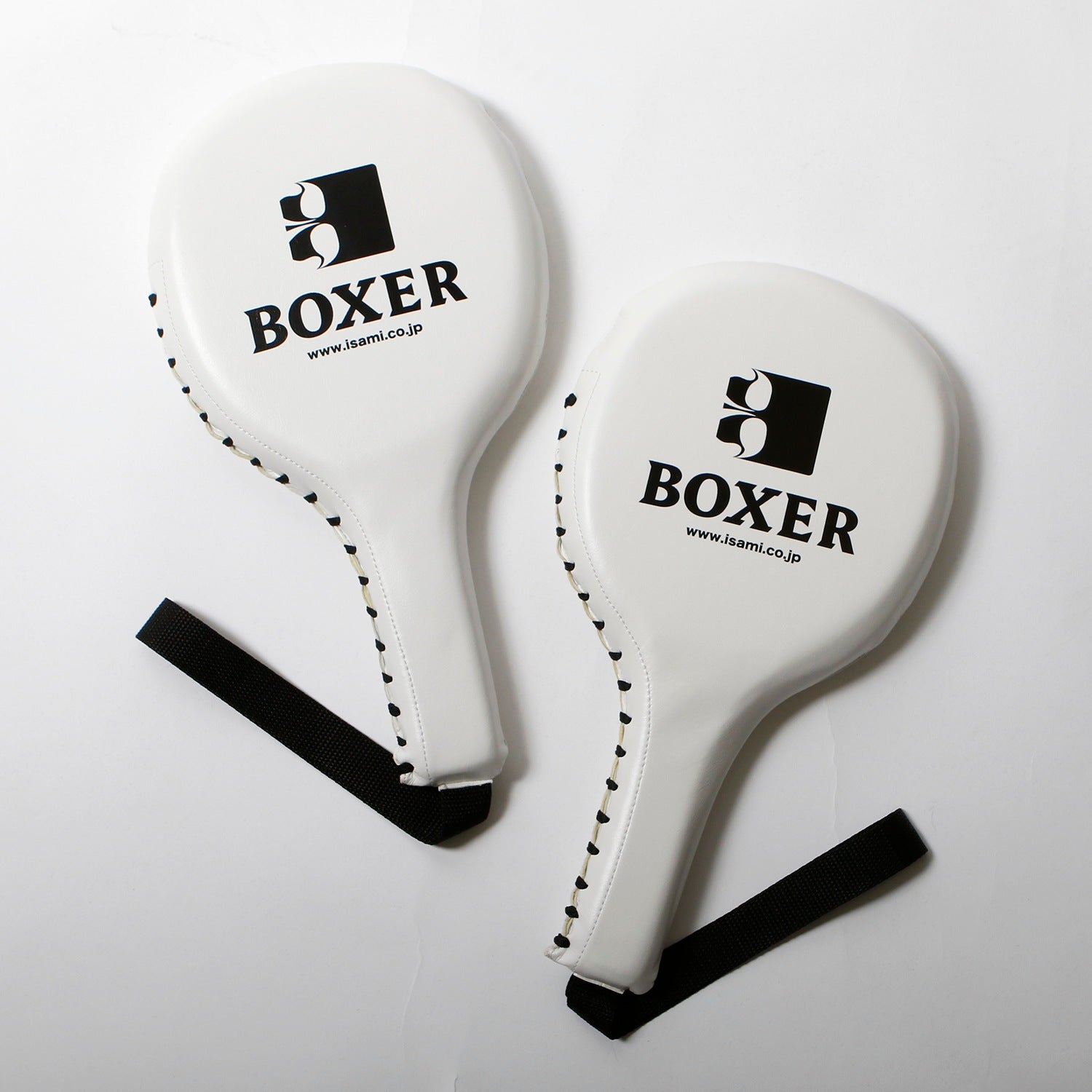 Boxer Punch Paddles – White – flat lay