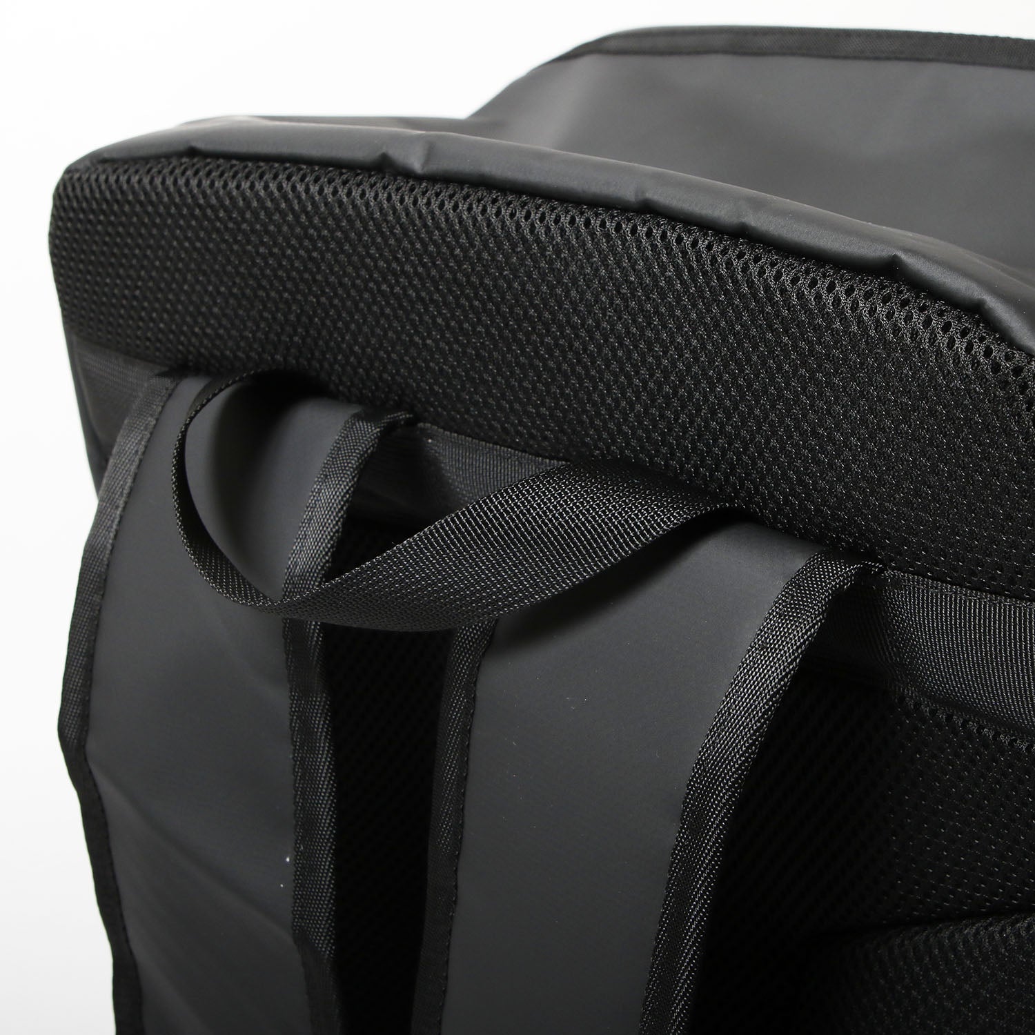 Isami Waterproof Backpack II zipper and tarpaulin seam detail