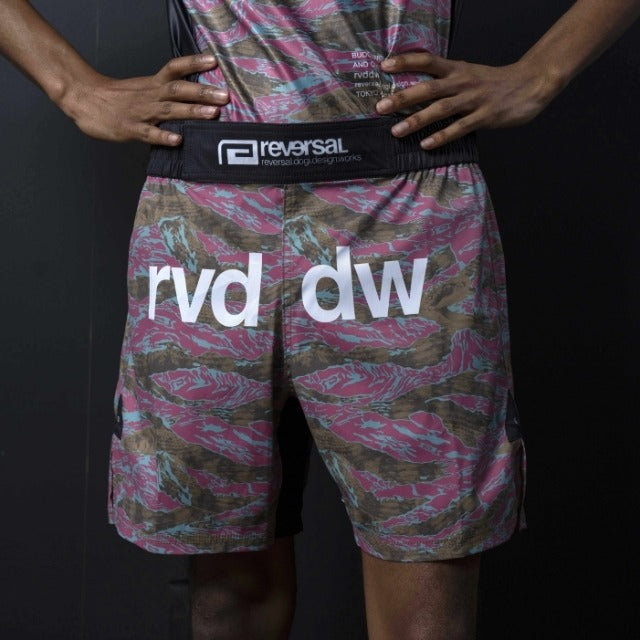 Pouncer Camo Fight Shorts-Reversal RVDDW-ChokeSports