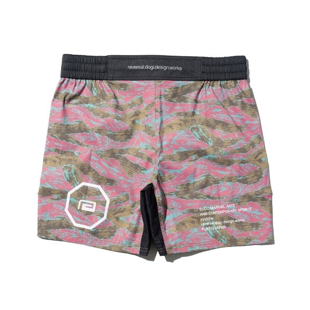 Pouncer Camo Fight Shorts-Reversal RVDDW-ChokeSports