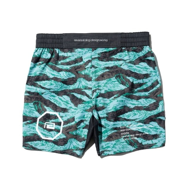 Pouncer Camo Fight Shorts-Reversal RVDDW-ChokeSports