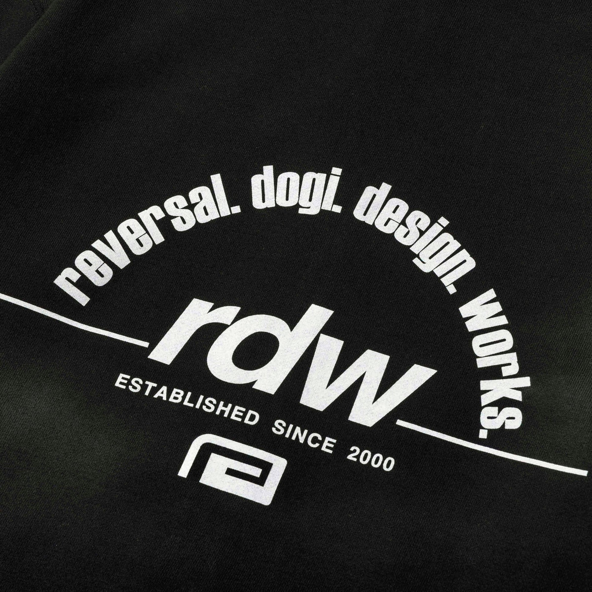 Reversal RVDDW RDW Heavyweight Zip Hoodie – Black – detail shot