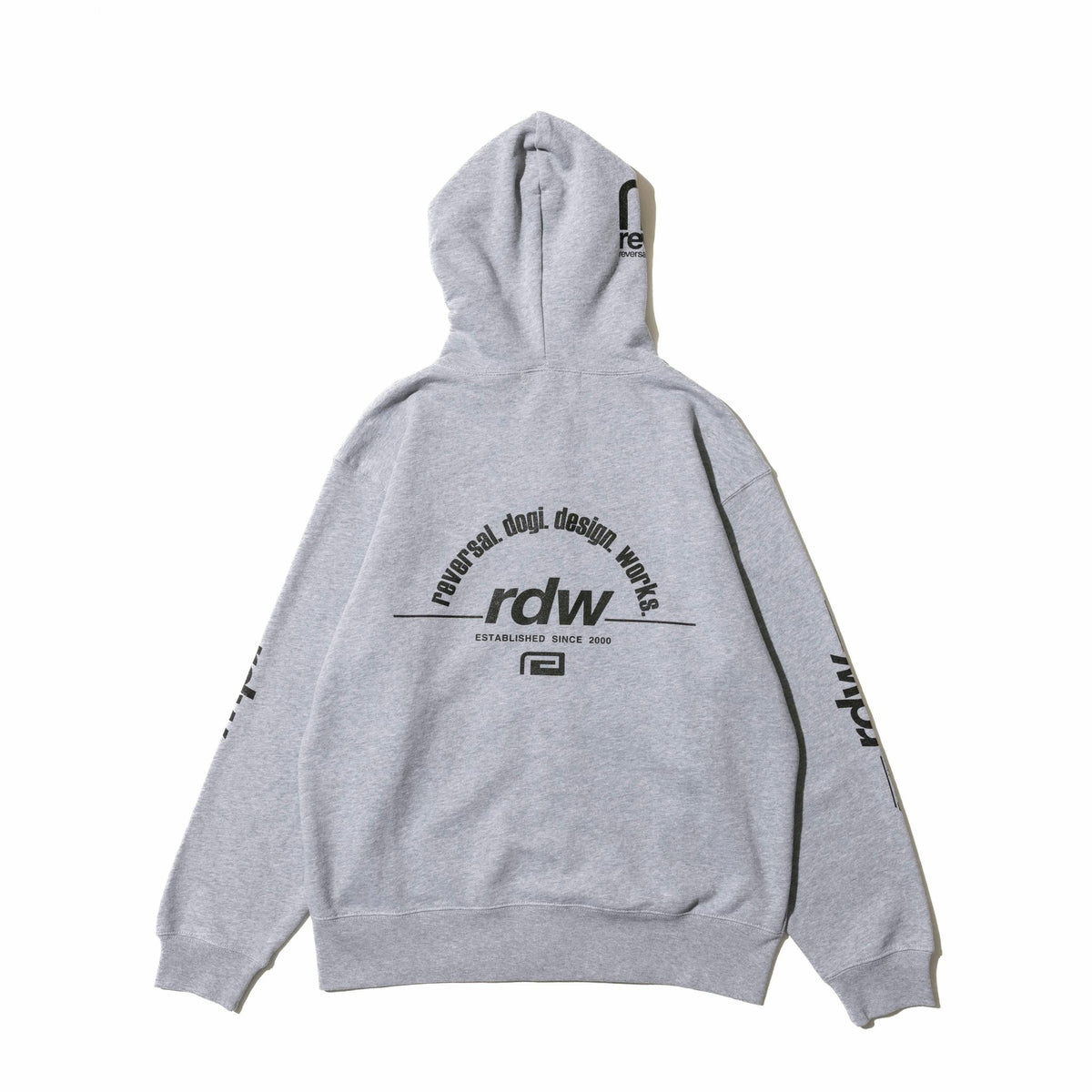Reversal RVDDW RDW Heavyweight Zip Hoodie – Gray – flat lay