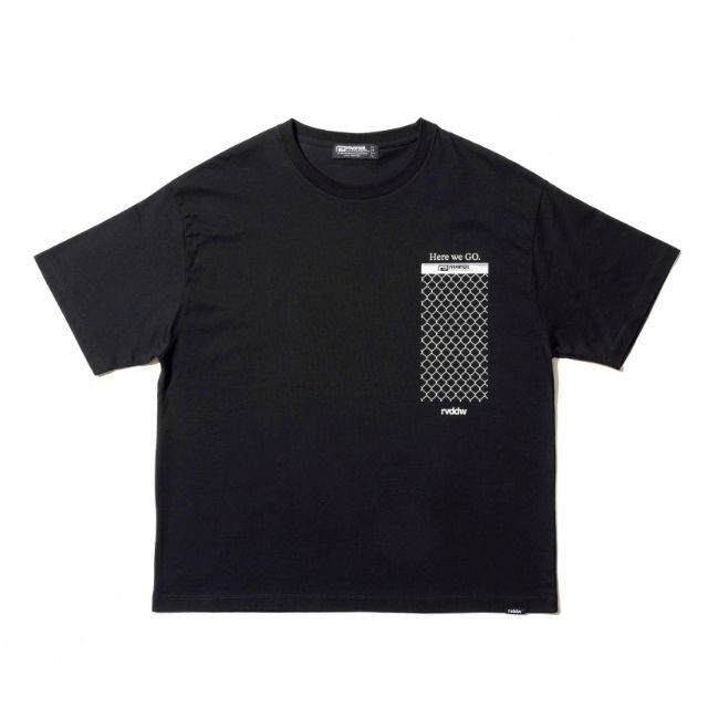 Reversal RVDDW Cage Cotton T-Shirt – Black – flat lay