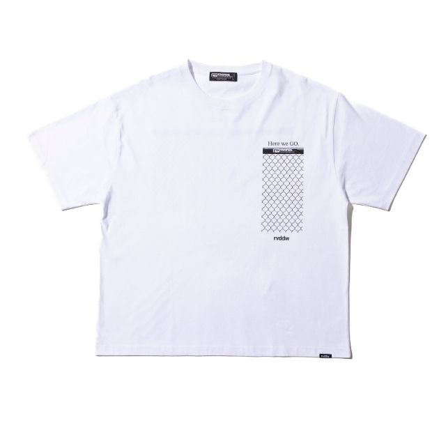 Reversal RVDDW Cage Cotton T-Shirt – White – flat lay