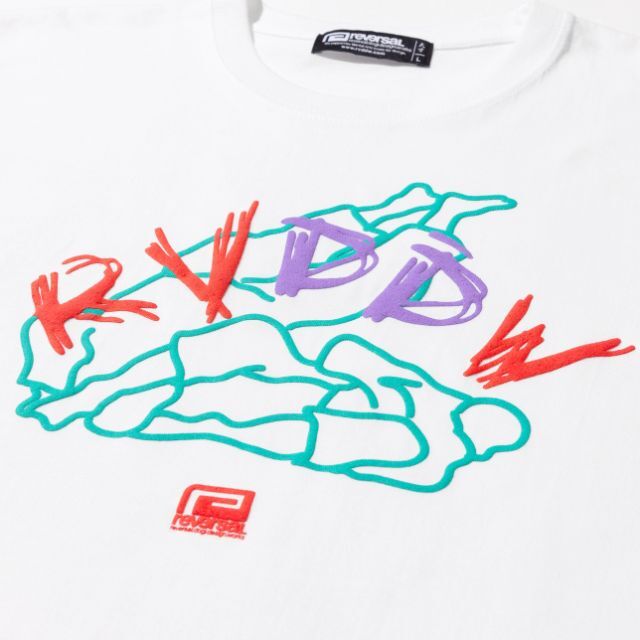 Reversal RVDDW Ariake Graffiti T-Shirt – White – detail shot