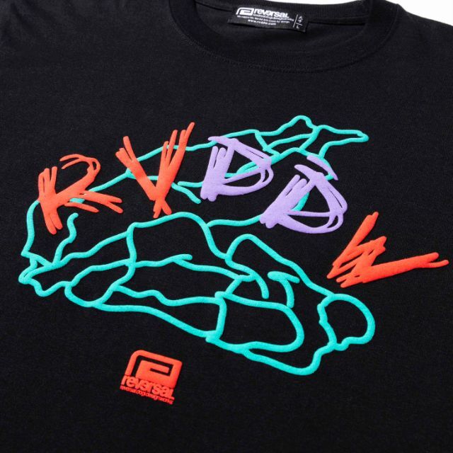 Reversal RVDDW Ariake Graffiti T-Shirt – Black – detail shot