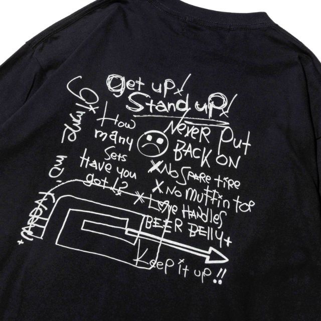 Reversal RVDDW Make A Note Long T-Shirt – Black – detail shot