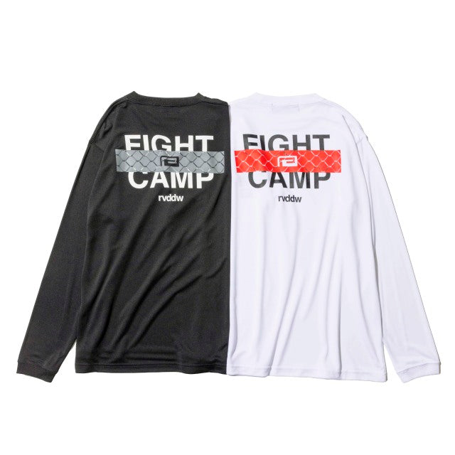 Reversal RVDDW Fight Camp Dry Long Sleeve T-Shirt – Black and White – flat lay