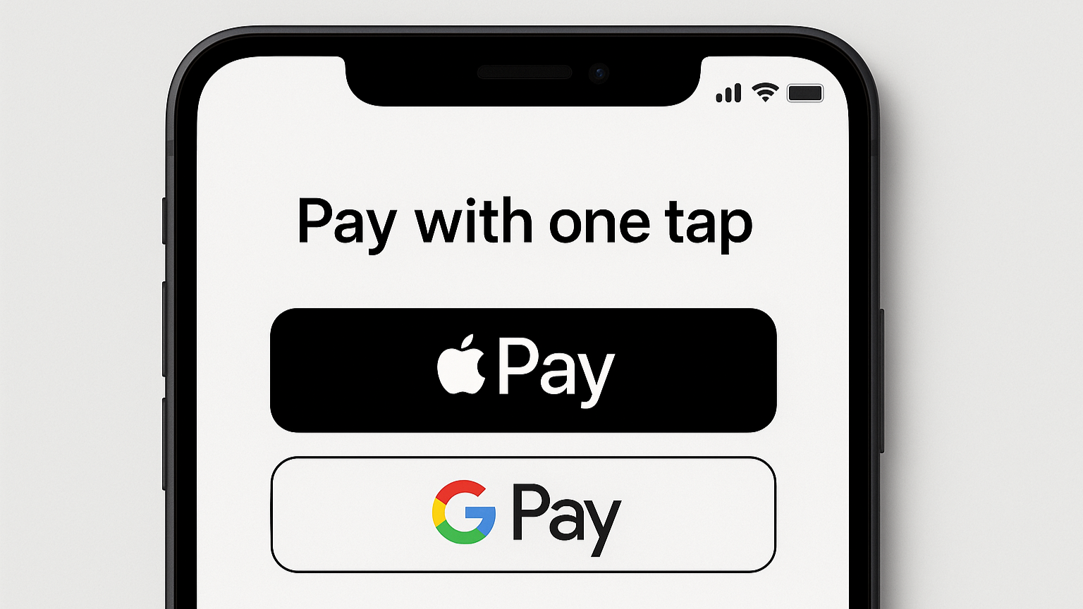 Fast Checkout with Apple Pay & Google Pay