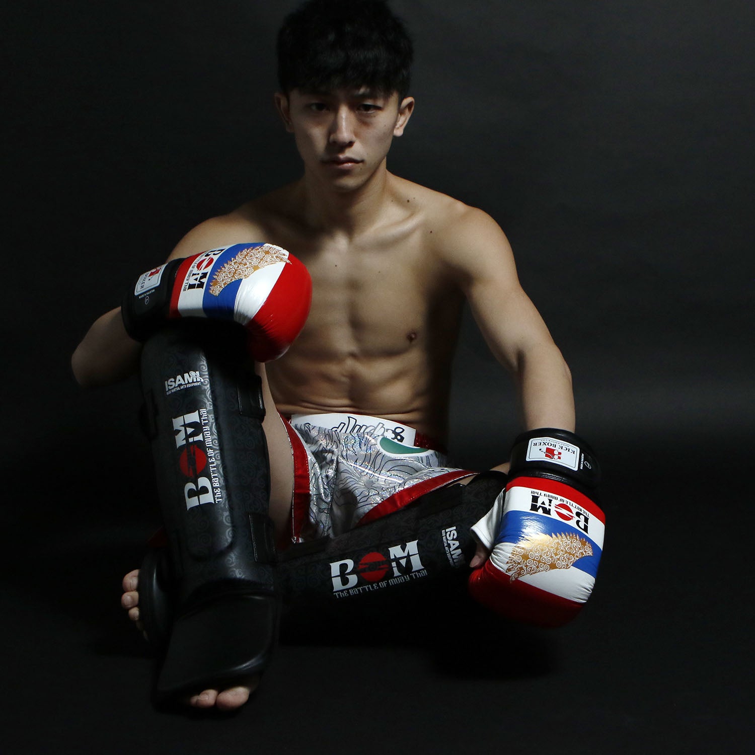 BOM Muay Thai Shin Guards detail view