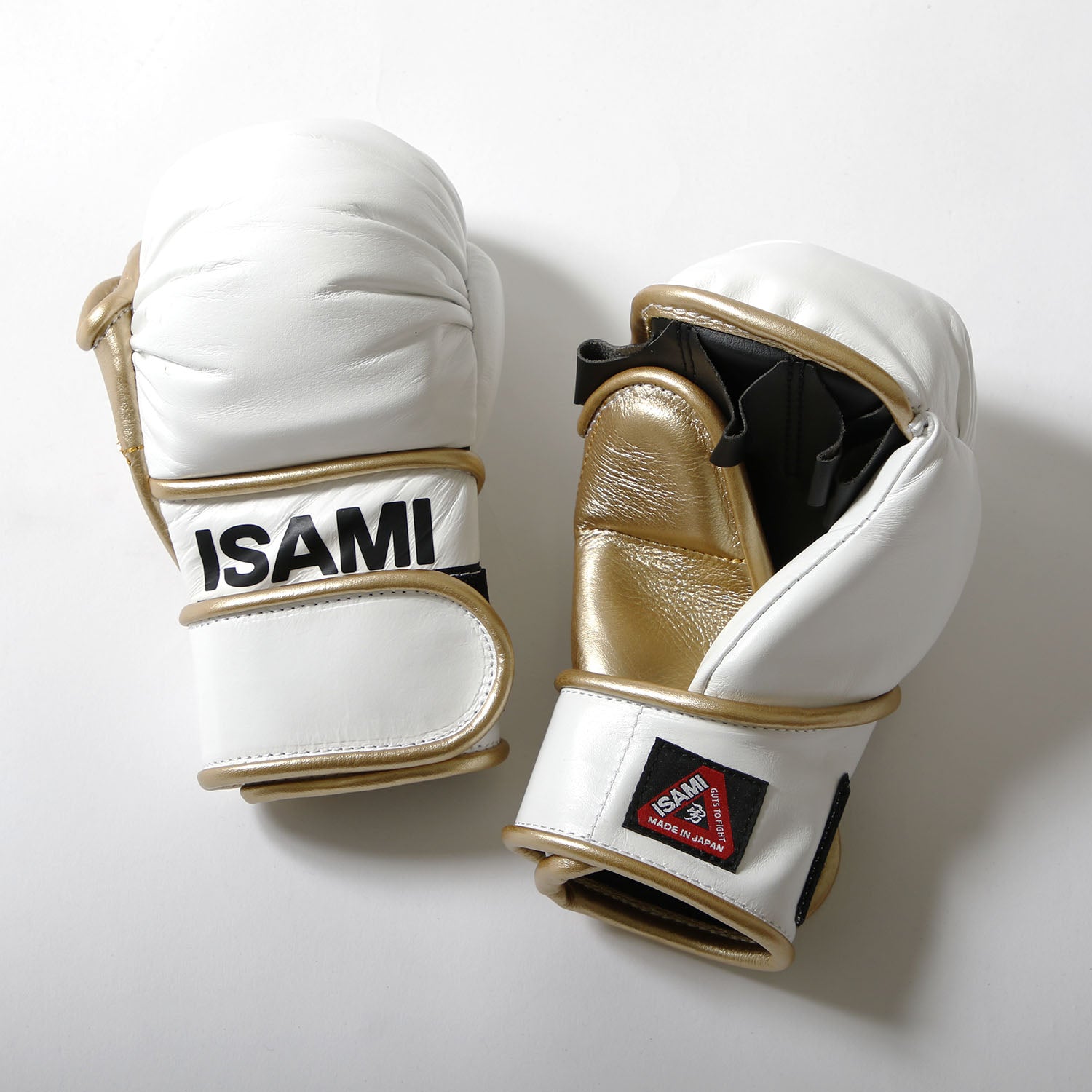 Isami Pounding Gloves White-Gold — Gold Thumb [+$50]