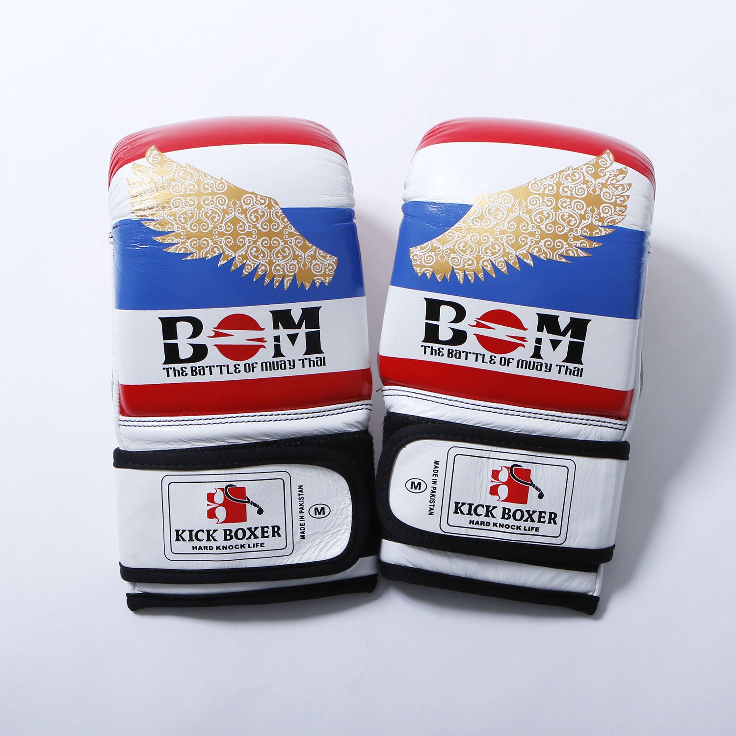 BOM Muay Thai Bag Gloves by Isami, genuine leather punching gloves