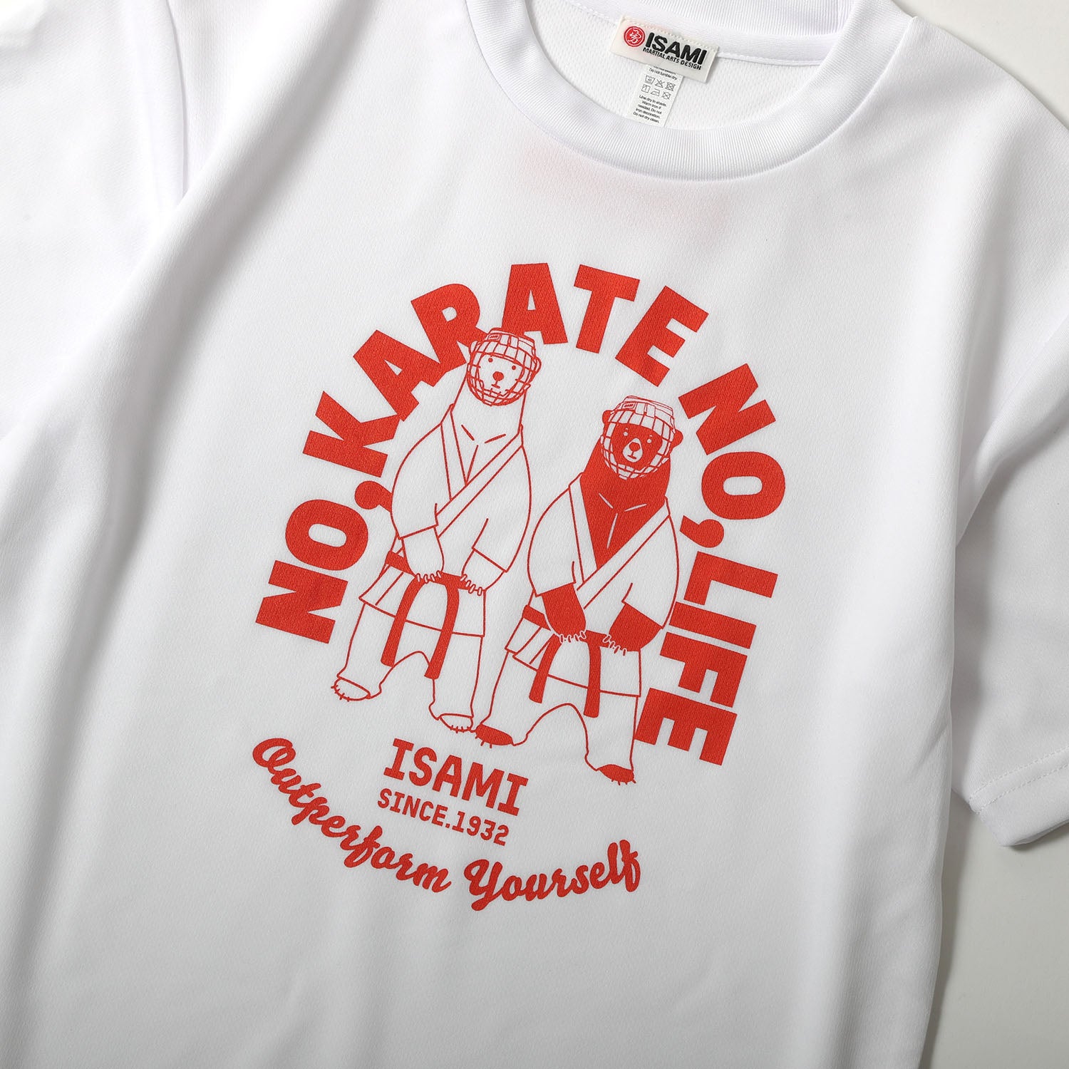 No Karate, No Life Bear T-Shirt-Isami-ChokeSports