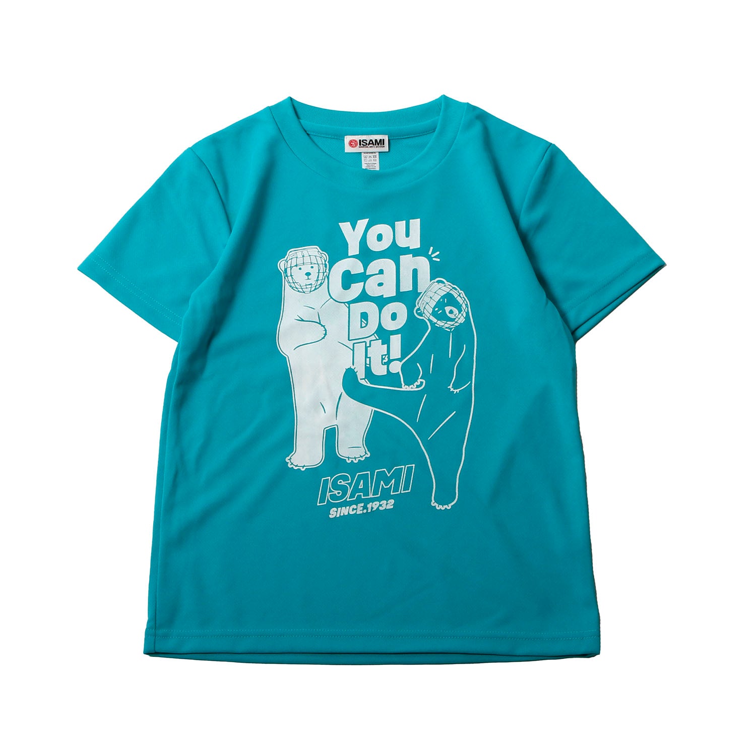 Isami You Can Do It Karate Bear T-Shirt in Indigo, detail