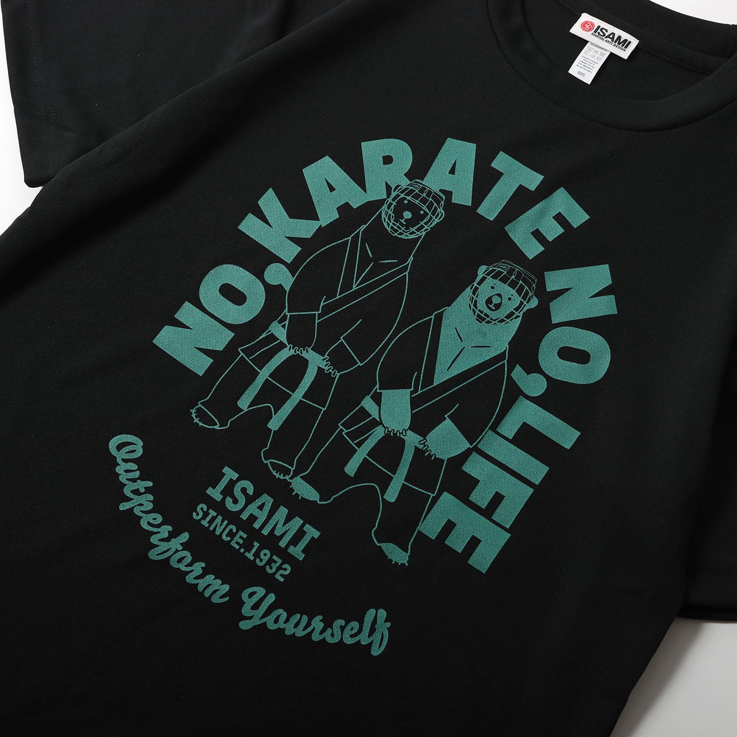 No Karate, No Life Bear T-Shirt-Isami-ChokeSports