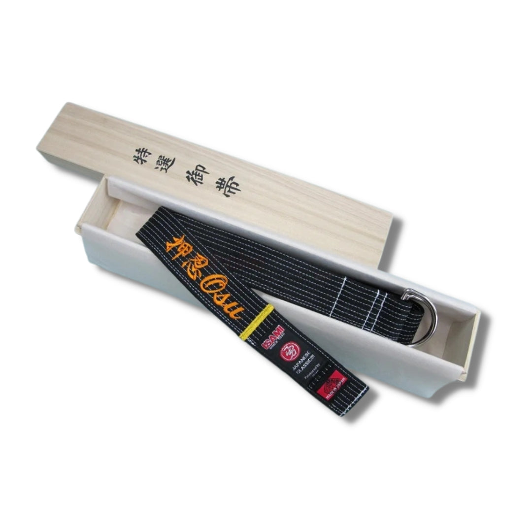 Japanese Belt Gift Box for Isami Belts – Premium Wood Case