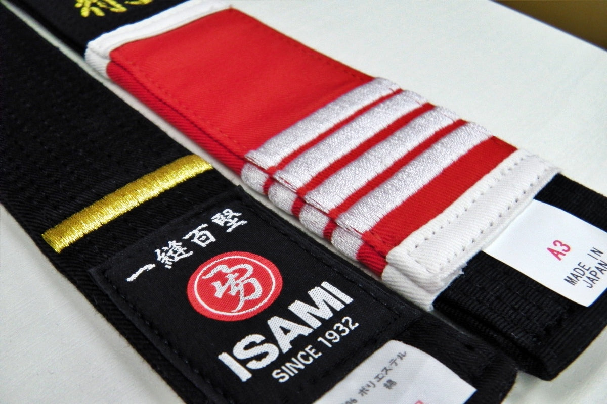 Isami black belts custom made in Japan for ChokeSports