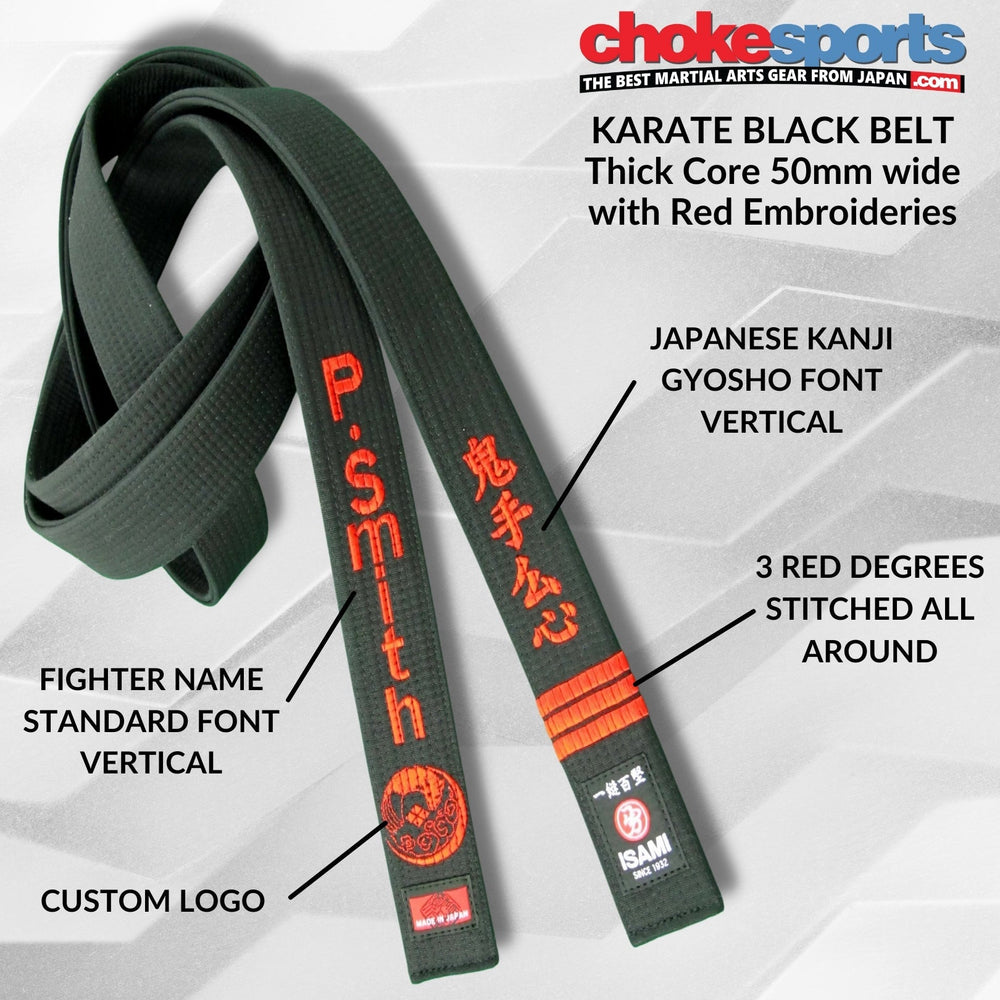 The Best Isami Karate Black Belt with Embroidery