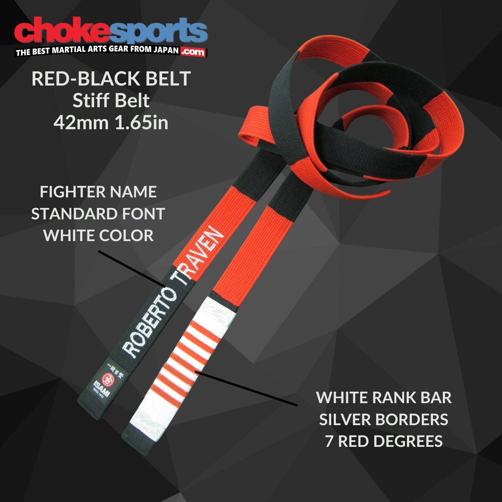 Isami Red Black Belt-Isami-ChokeSports
