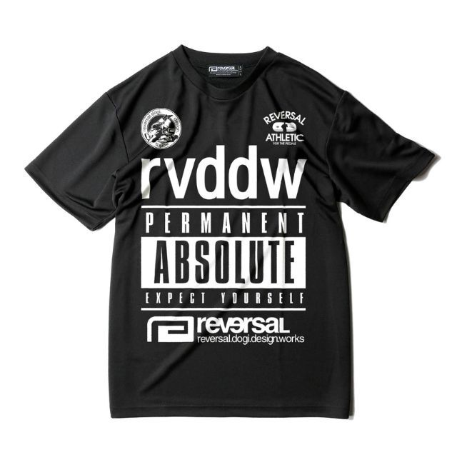 Reversal RVDDW Absolute Dry Mesh T-Shirt – Black – flat lay