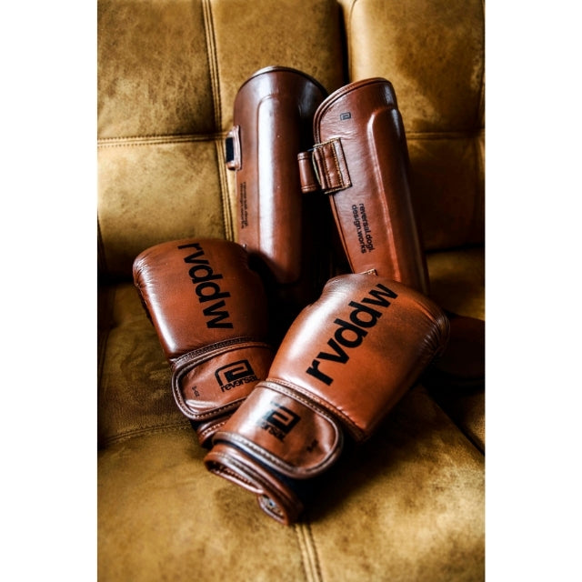 Vintage Kickboxing Shin Guards-Reversal RVDDW-ChokeSports