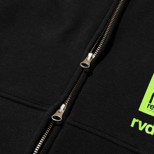 Reversal RVDDW Ping An Fu Box Zip Hoodie – Black – detail shot