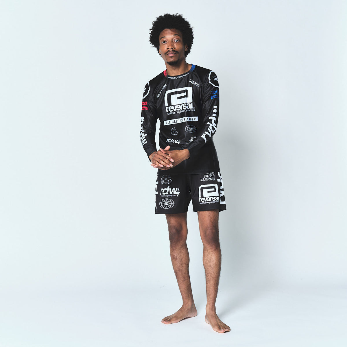 Reversal RVDDW Racing Rash Guard – Black – model shot