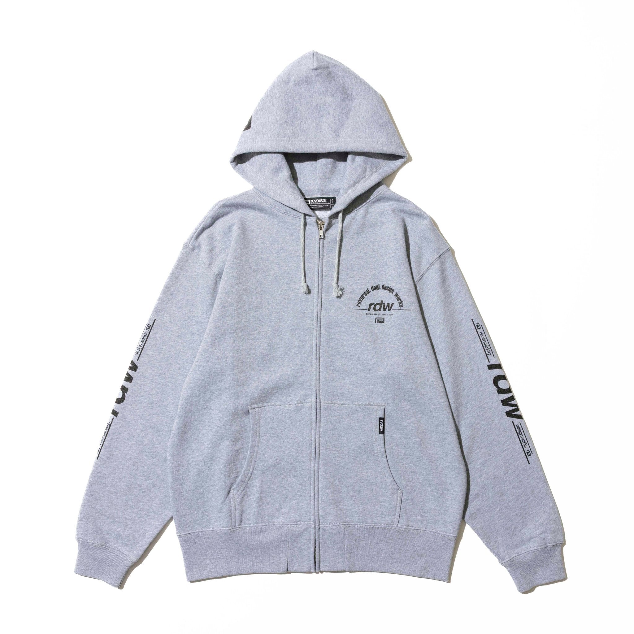 RDW Heavyweight Zip Hoodie, 10oz Cotton, Reversal RVDDW