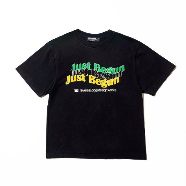 Reversal RVDDW Just Begun T-Shirt – Black – flat lay