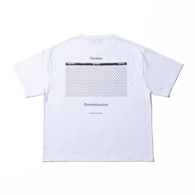 Reversal RVDDW Cage Cotton T-Shirt – White – flat lay