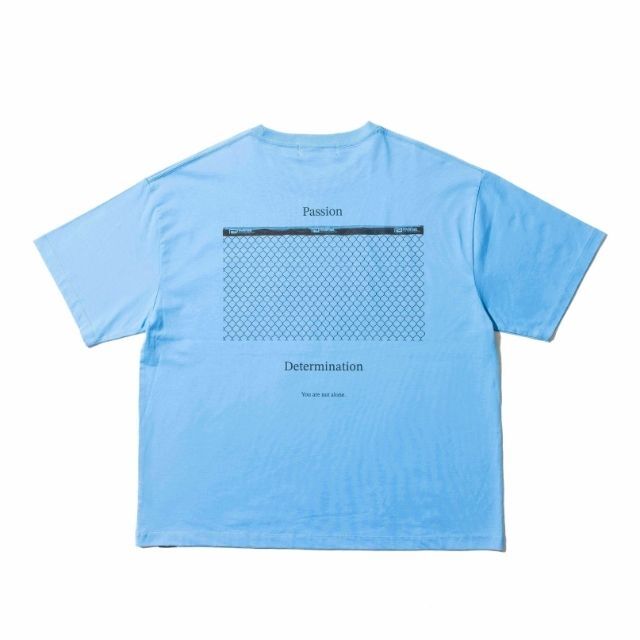 Reversal RVDDW Cage Cotton T-Shirt – Sax Blue – flat lay