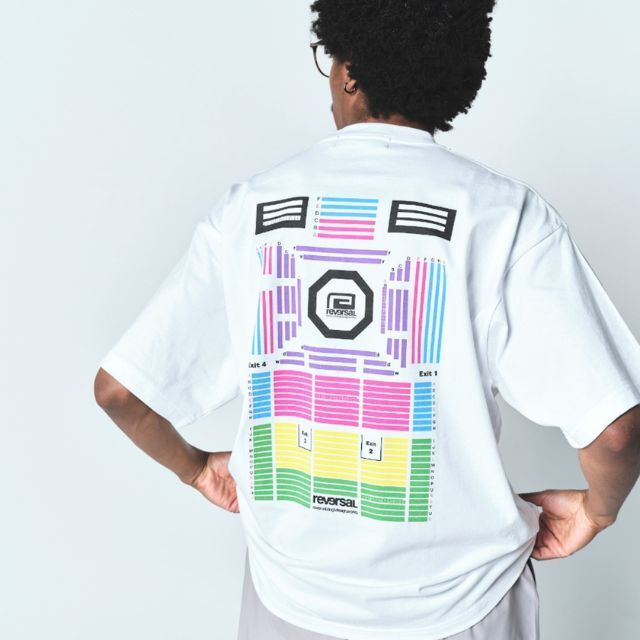 Reversal RVDDW Arena Seating Chart T-Shirt – White – model shot