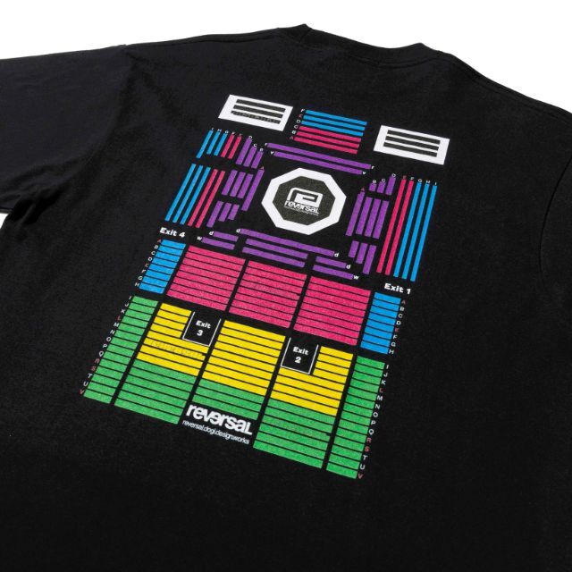 Reversal RVDDW Arena Seating Chart T-Shirt – Black – detail shot
