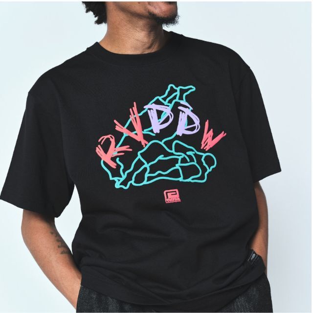 Reversal RVDDW Ariake Graffiti T-Shirt – Black – model shot