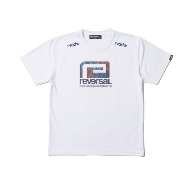 Reversal RVDDW Pilgrimage Big Mark Dry Tee – White – flat lay