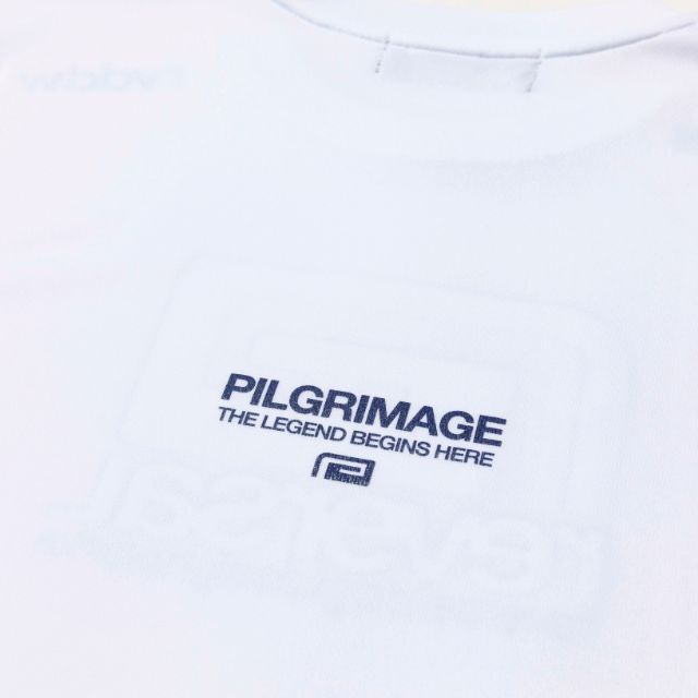 Reversal RVDDW Pilgrimage Big Mark Dry Tee – White – detail shot
