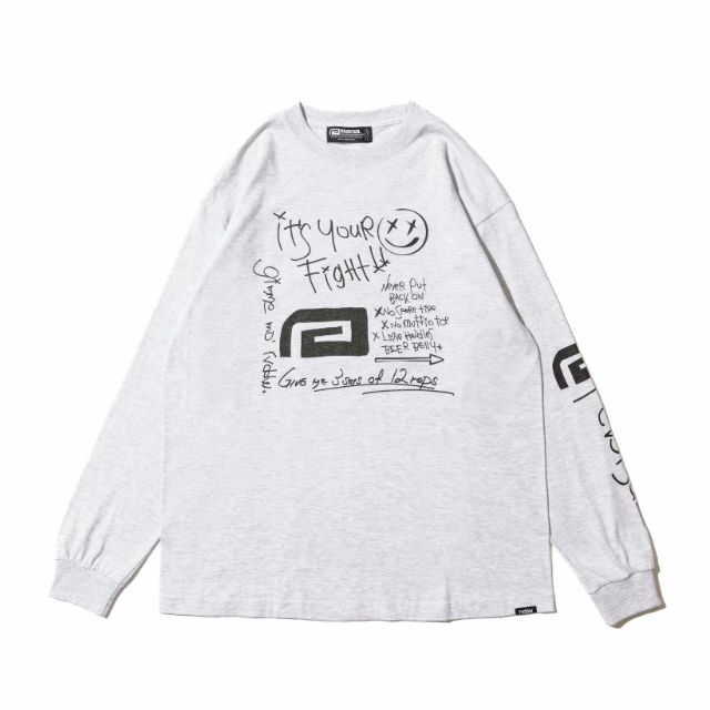 Reversal RVDDW Make A Note Long T-Shirt – Ash – flat lay