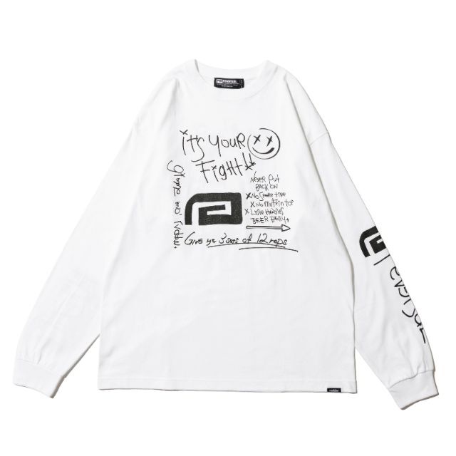 Reversal RVDDW Make A Note Long T-Shirt – White – flat lay