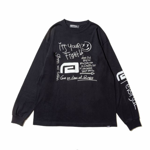 Reversal RVDDW Make A Note Long T-Shirt – Black – flat lay