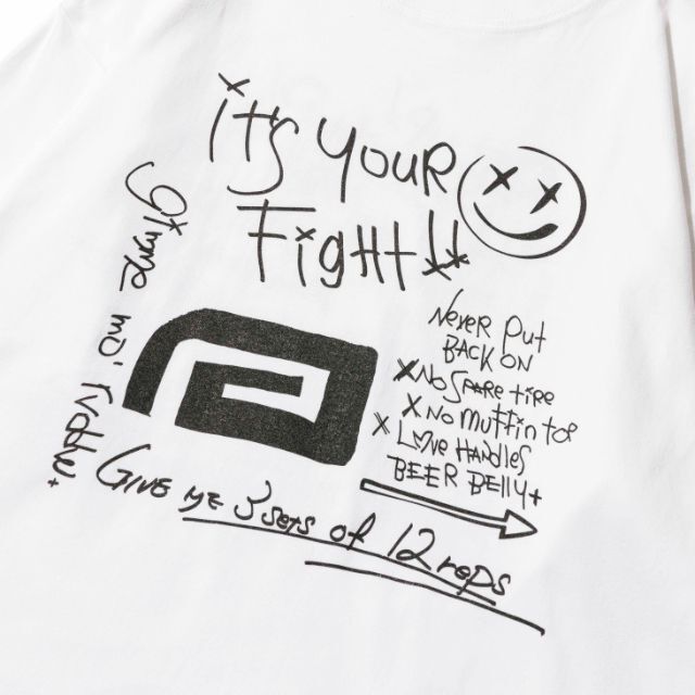 Reversal RVDDW Make A Note Long T-Shirt – White – detail shot