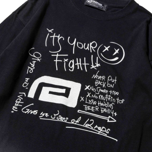 Reversal RVDDW Make A Note Long T-Shirt – Black – detail shot
