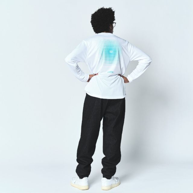 Reversal RVDDW Racing Dry Long Sleeve T-Shirt – White – model shot