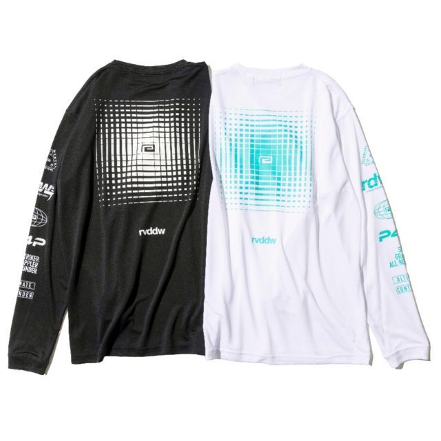 Reversal RVDDW Racing Dry Long Sleeve T-Shirt – Black and White – flat lay