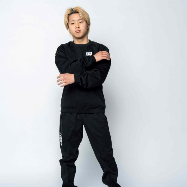 RVDDW Sauna Suit v2 full set worn front view