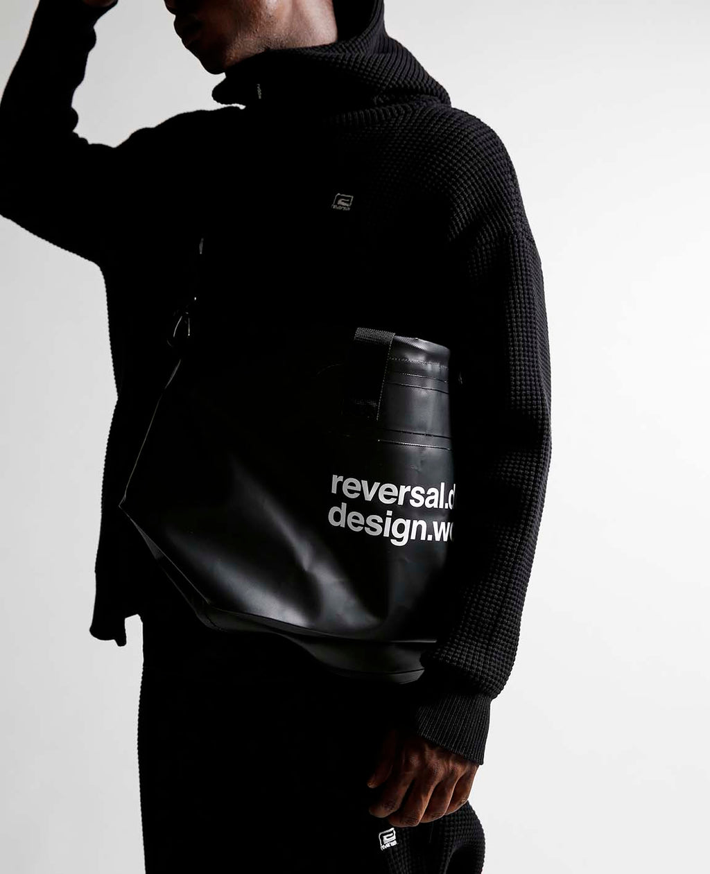 Black Waterproof Tote Shoulder Bag from RVDDW Tokyo