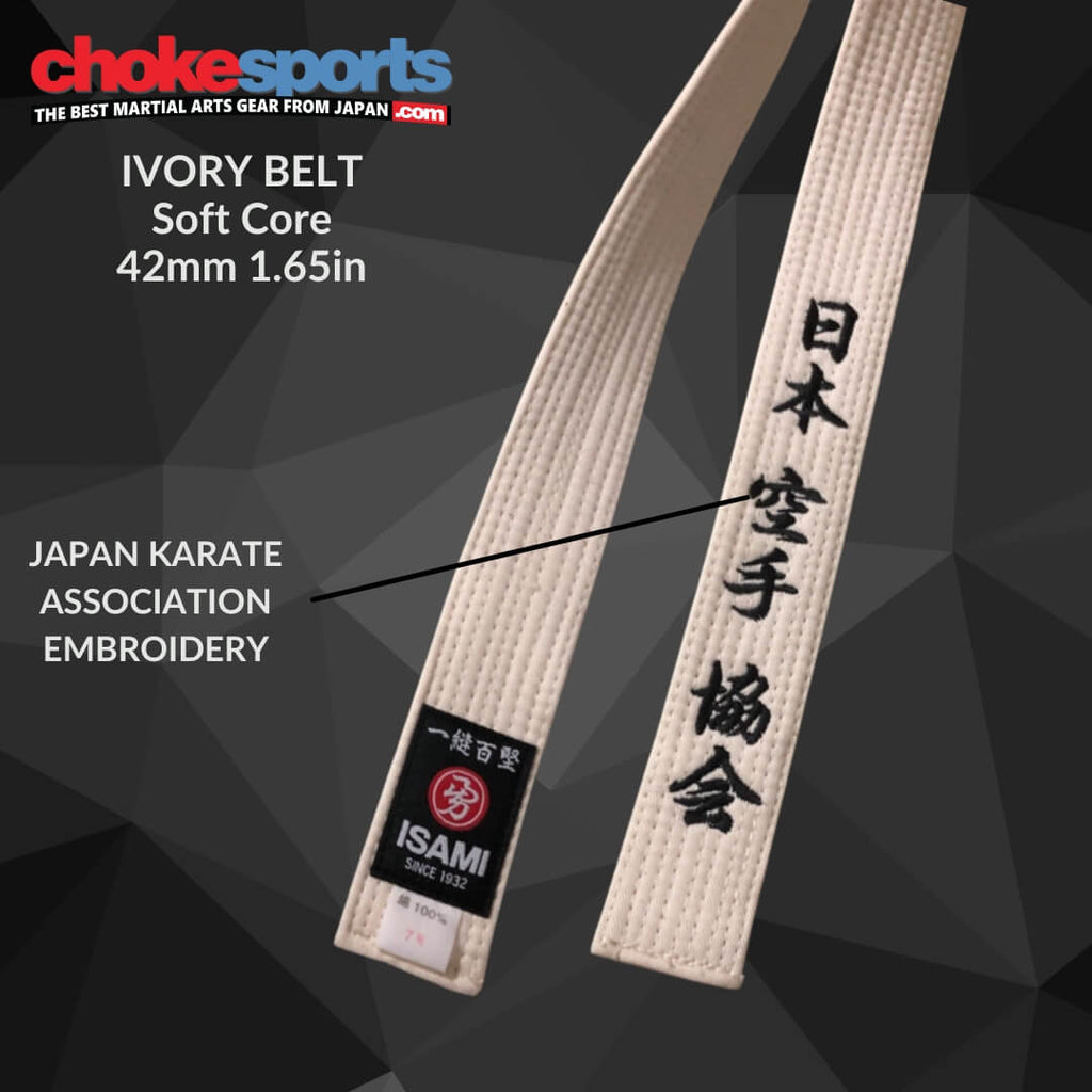 Isami Traditional Japanese Ivory Belt for Karate and Aikido