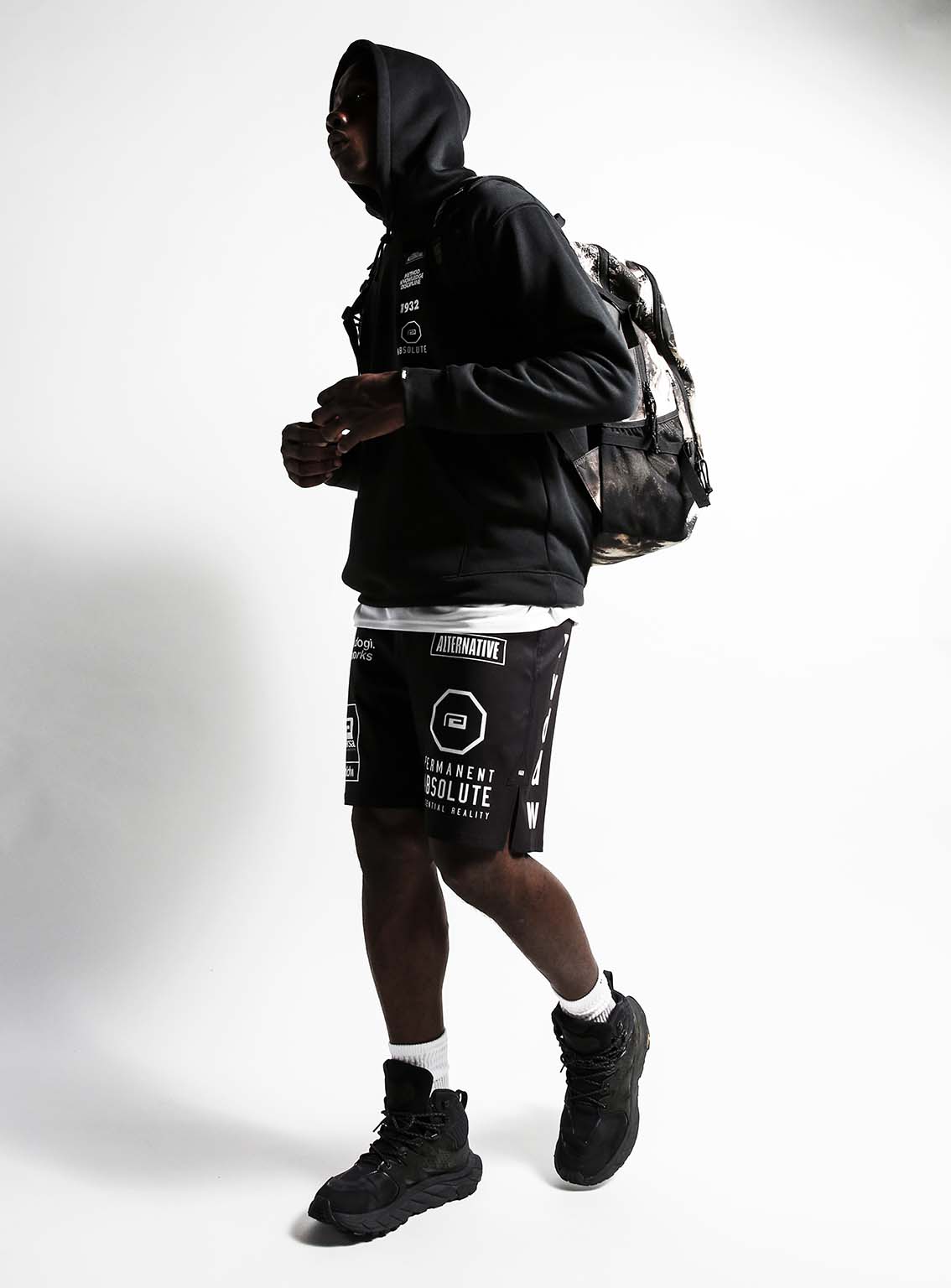 Multi Logo Fleece Hoodie-Reversal RVDDW-ChokeSports