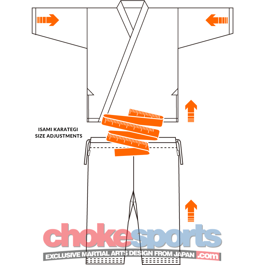 Karate Gi Size Adjustments-Isami-ChokeSports
